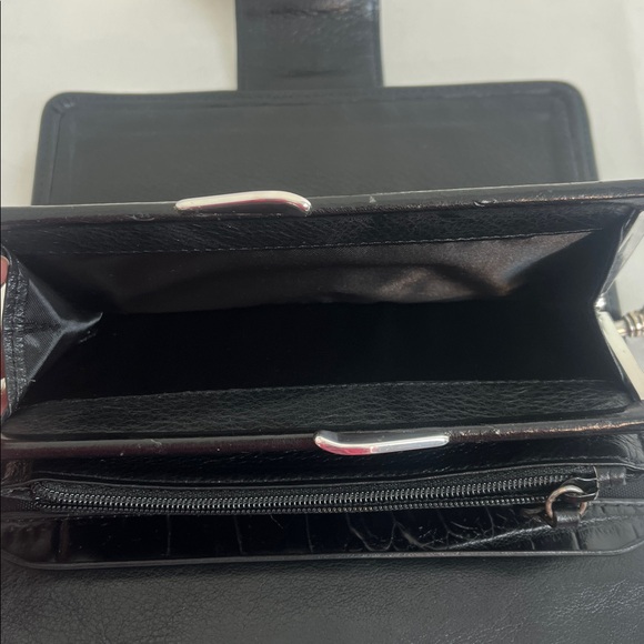 Brighton Black Leather Basket Weave Wallet - Picture 13 of 17